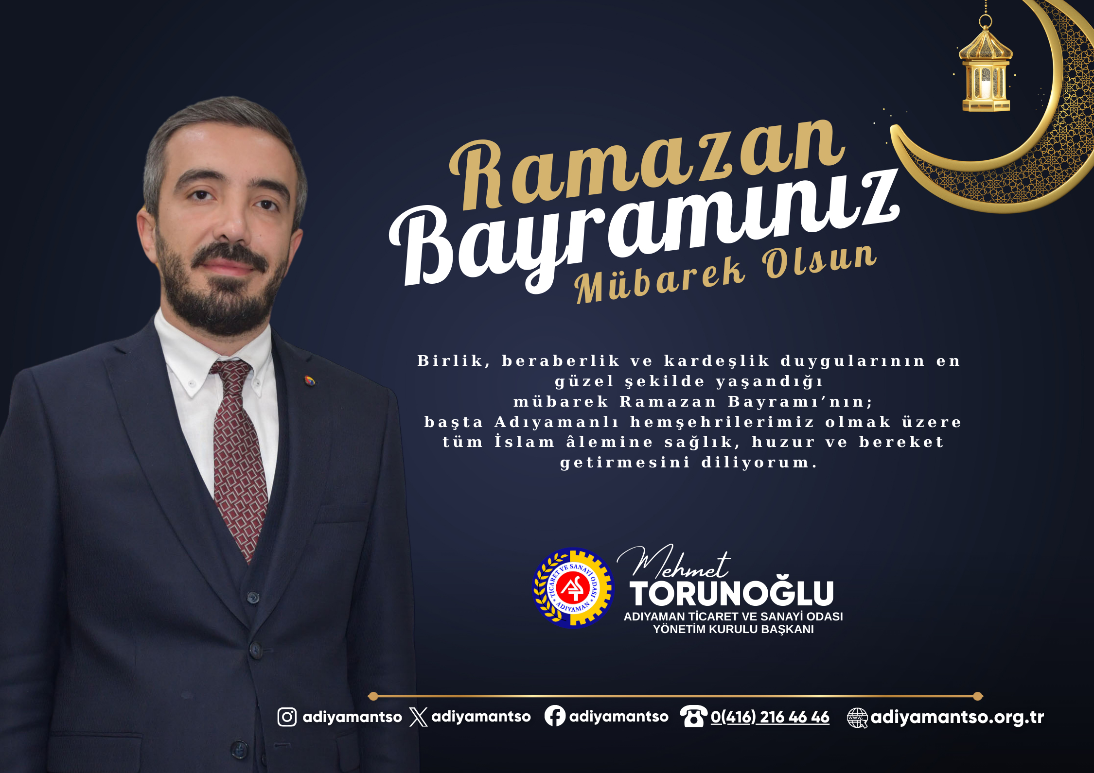 Başkan Torunoğlu’ndan Ramazan Bayramı Mesajı 